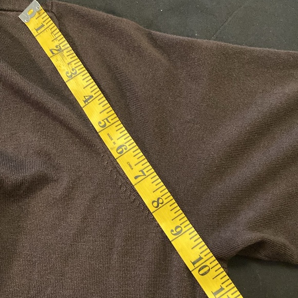 NWOT JM Collection Chocolate Brown, Wide Collar Drapes to Front. Size PXXL. - Picture 7 of 14